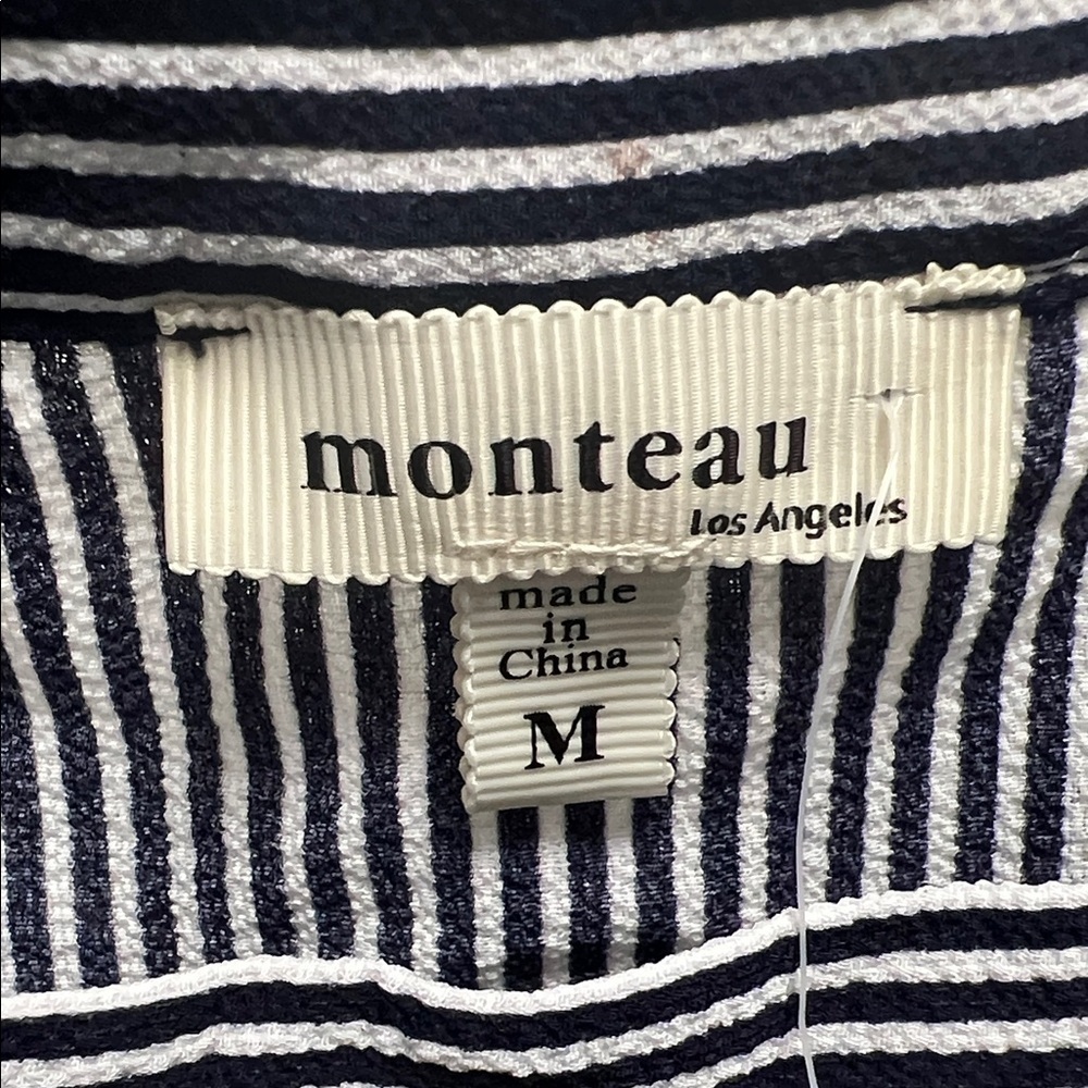 Monteau Blue Ruffled Fitted Tank Top - Picture 2 of 4